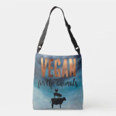 Vegan voor de dieren kruist de lichaamzak crossbody tas (Achterkant)