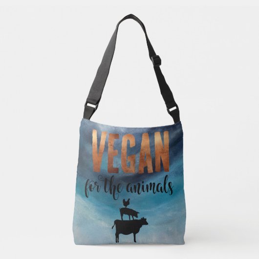Vegan voor de dieren kruist de lichaamzak crossbody tas (Voorkant)