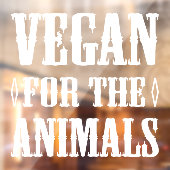 Vegan voor de dieren raamsticker (Vel 2)