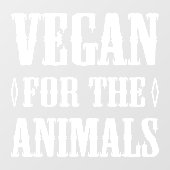Vegan voor de dieren raamsticker (Vel)