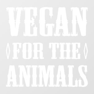 Vegan voor de dieren raamsticker