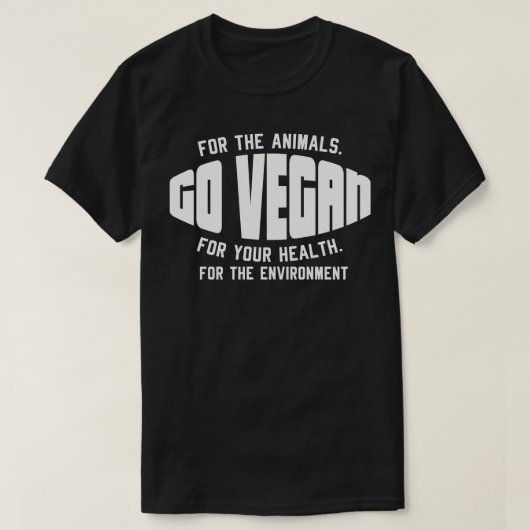 Vegan voor de dieren t-shirt (Design voorkant)