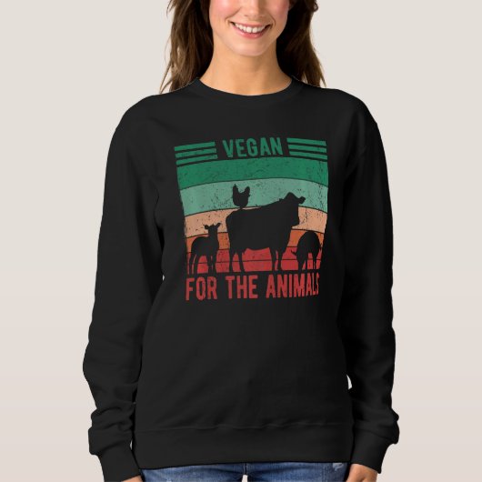 Vegan voor de dieren trui (Voorkant)