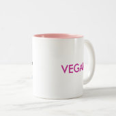 Vegan voor de mok van tweetone-koffie (Voorkant rechts)