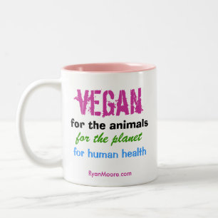 Vegan voor de mok van tweetone-koffie