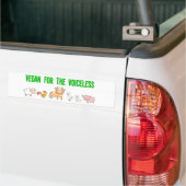 Vegan voor de schattige dieren zonder stem bumpersticker (Op Truck)