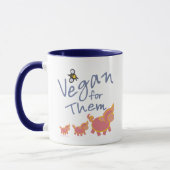 Vegan voor dieren mok (Links)