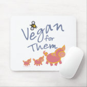 Vegan voor dieren muismat (Met muis)