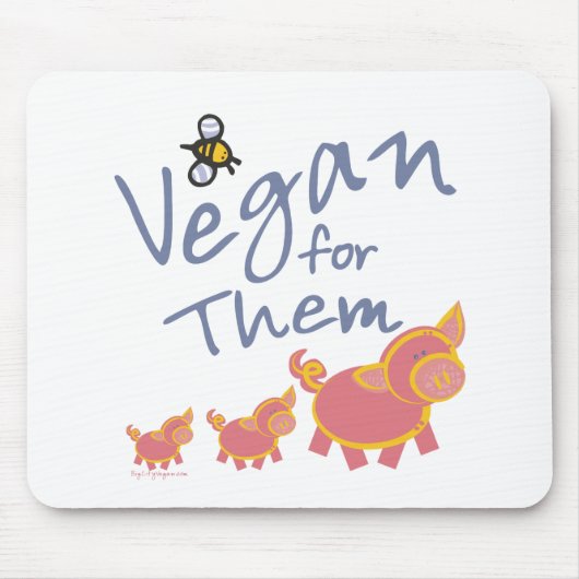 Vegan voor dieren muismat (Voorkant)