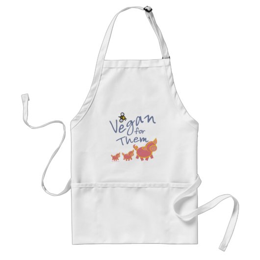 Vegan voor dieren standaard schort (Voorkant)