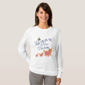 Vegan voor dieren t-shirt (Voorkant volledig)
