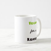 Vegan voor een reden koffiemok (Voorkant rechts)