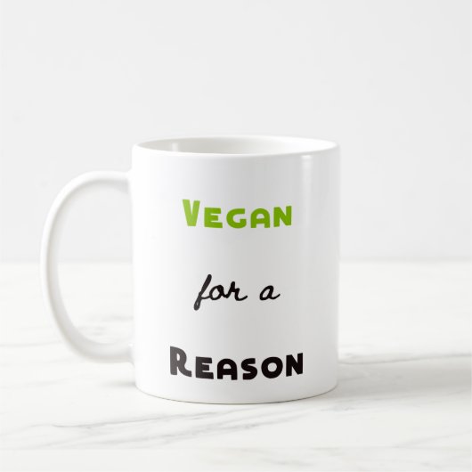 Vegan voor een reden koffiemok (Links)