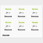 Vegan voor een reden vierkante sticker (Vel)