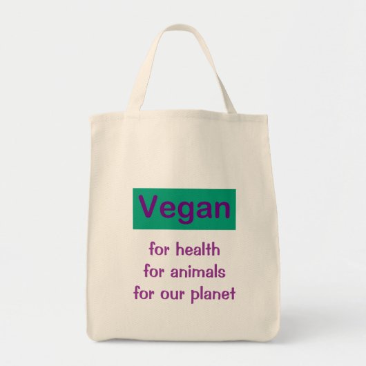 Vegan: Voor gezondheid, dieren en planten Tote Bag (Voorkant)