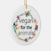 Vegan voor het bloemontwerp van de dieren keramisch ornament (Rechts)