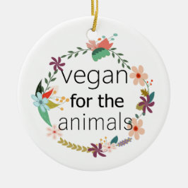 Vegan voor het bloemontwerp van de dieren keramisch ornament