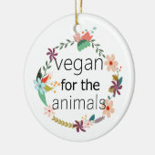 Vegan voor het bloemontwerp van de dieren keramisch ornament (Links)
