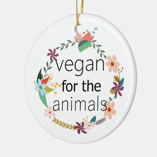 Vegan voor het bloemontwerp van de dieren keramisch ornament (Links)
