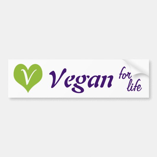Vegan voor het Leven Bumpersticker (Voorkant)