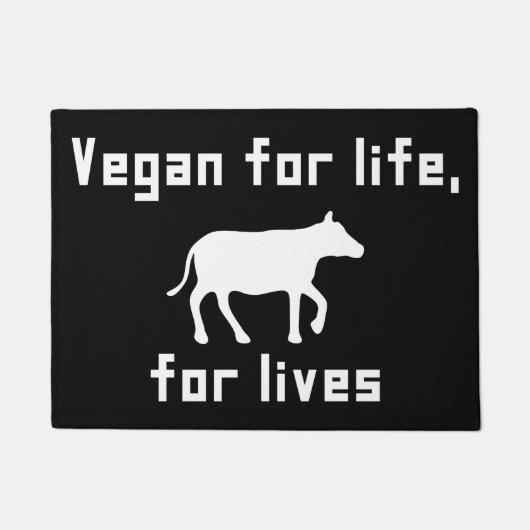 Vegan voor het leven deurmat (Voorkant)