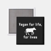Vegan voor het leven magneet (Voorkant / Achterkant)
