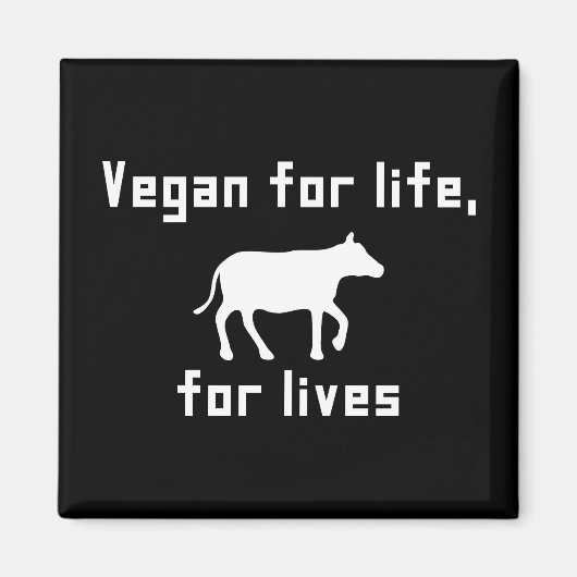 Vegan voor het leven magneet (Voorkant)