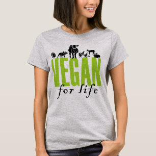 Vegan voor het leven! T-shirt voor vrouwen.