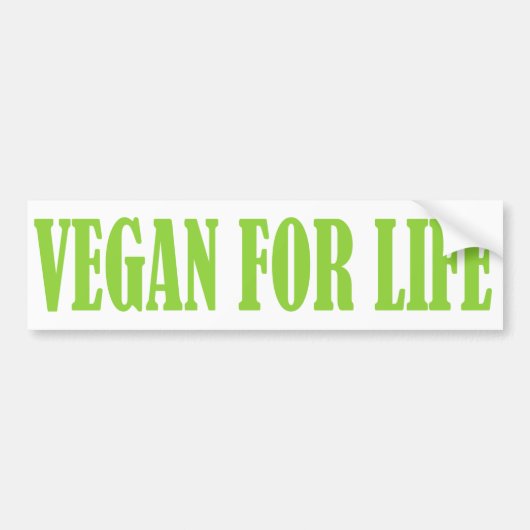 VEGAN VOOR LEVENDE bumpersticker (Voorkant)