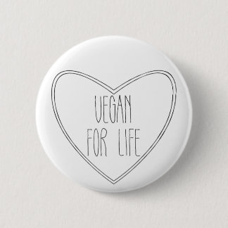 VEGAN VOOR LIFE-PUNTbadge Ronde Button 5,7 Cm