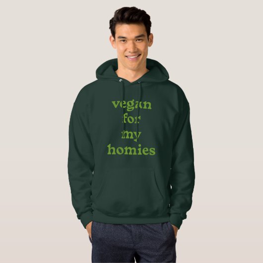 Vegan voor mijn homies hoodie (Voorkant volledig)