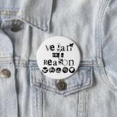 Vegan voor Reason Badge Ronde Button 7,6 Cm (In situ)