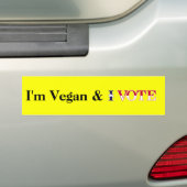 Vegan Vote Bumpersticker (Op auto)