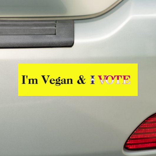 Vegan Vote Bumpersticker (Op auto)