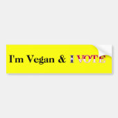 Vegan Vote Bumpersticker (Voorkant)