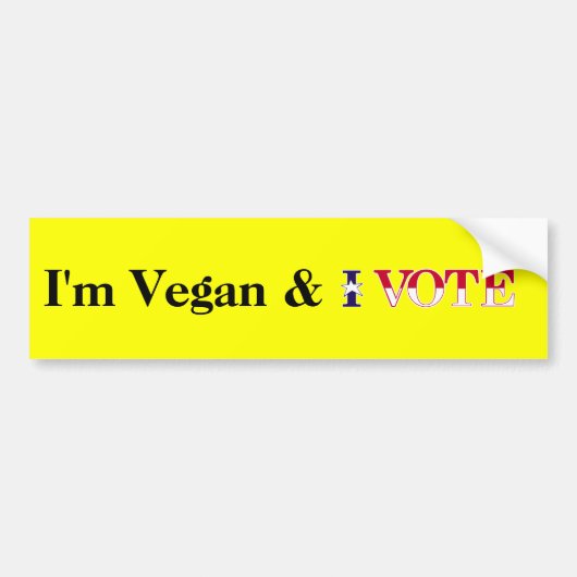 Vegan Vote Bumpersticker (Voorkant)