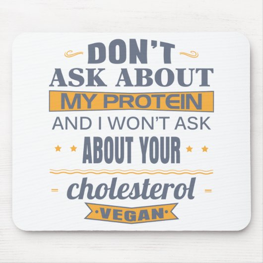 Vegan vraagt niet naar mijn proteïne muismat (Voorkant)
