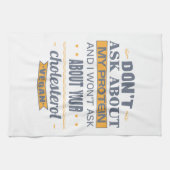 Vegan vraagt niet naar mijn proteïne theedoek (Horizontaal)