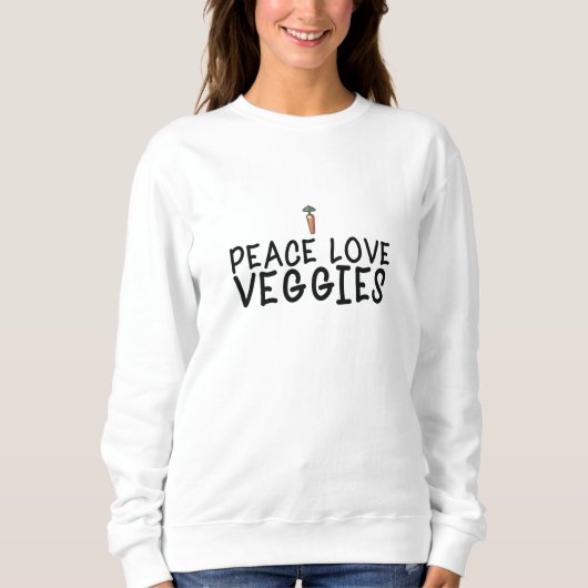 Vegan - Vrede Liefde Groenten Trui (Voorkant)