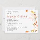 Vegan Vriendschap Vegetarische Thanksgiving Feest Kaart (Voorkant)