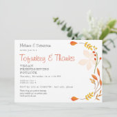 Vegan Vriendschap Vegetarische Thanksgiving Feest Kaart (Staand voorkant)