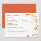 Vegan Vriendschap Vegetarische Thanksgiving Feest Kaart (Voorkant / Achterkant)