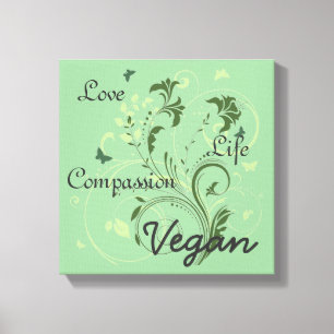 Vegan wall art canvas afdruk