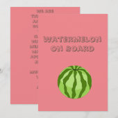 Vegan Watermelon Zwangerschapskaart Feestdagenkaart (Voorkant / Achterkant)