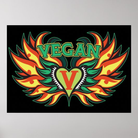 Vegan Wings Poster (Voorkant)