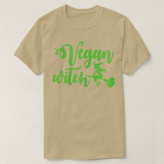 Vegan Witch Funny Halloween T-shirt (Design voorkant)