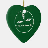 Vegan World-New Design/Logo Keramisch Ornament (Rechts)