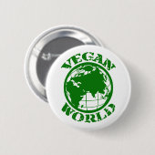 Vegan World Ronde Button 5,7 Cm (Voorkant /achterkant)