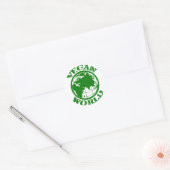 Vegan World Ronde Sticker (Envelop)