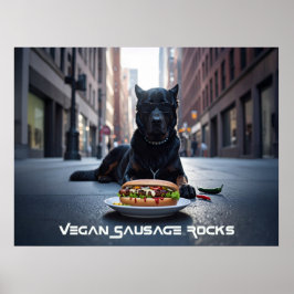 VEGAN WURST ROTSEN - LEUK POSTER